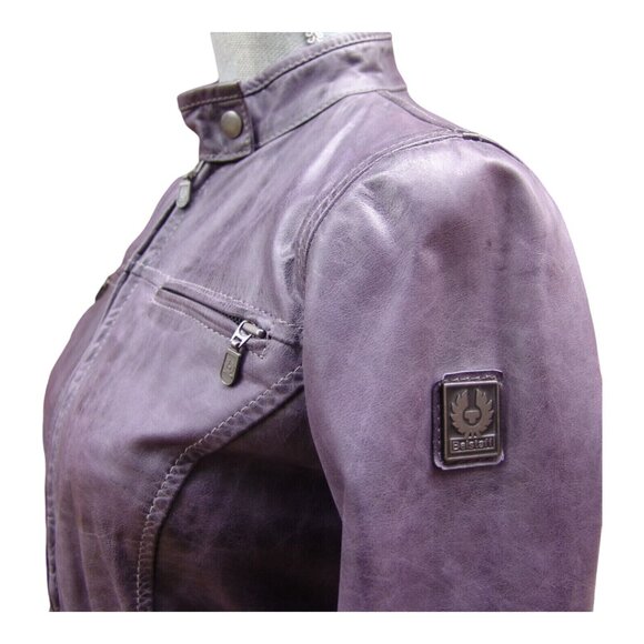 Belstaff Leather Farley Jacket Blouson Racing Size 42 Made in Italy - Picture 6 of 12